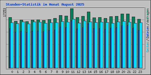 Stunden-Statistik im Monat August 2025