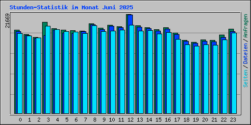 Stunden-Statistik im Monat Juni 2025