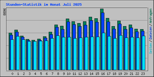 Stunden-Statistik im Monat Juli 2025